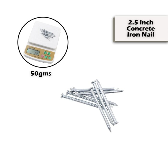 concrete iron nails - 50-grams - 2.5-inch