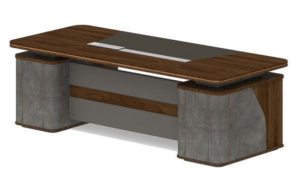 Swadeshi Bharat  6.5 Feet Office Table In Walnut Laminate