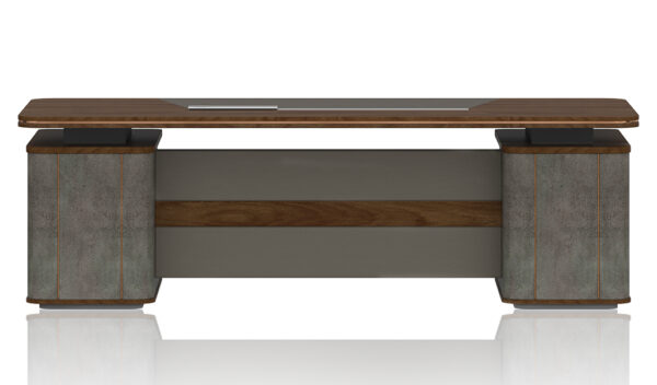 Swadeshi Bharat  7 Feet Office Table In Walnut Laminate