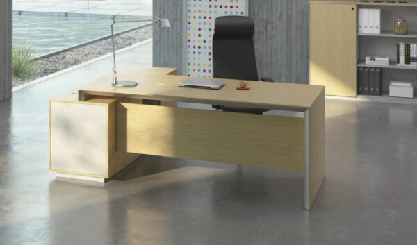 Swadeshi Bharat  7 Feet Office Desk In White Oak