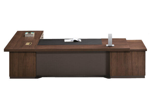Swadeshi Bharat  10.5 Feet Office Table In Walnut Wood Finish