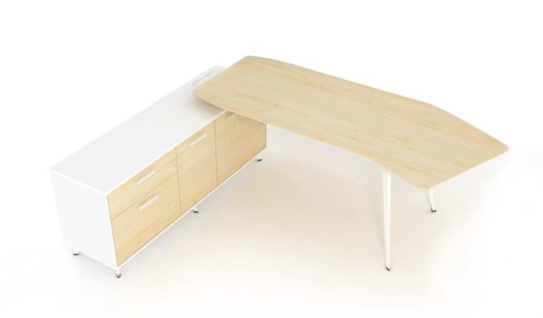 Swadeshi Bharat  7 Feet Office Table In Maple Finish