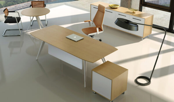 Swadeshi Bharat  7 Ft. Office Desk In Maple Veneer