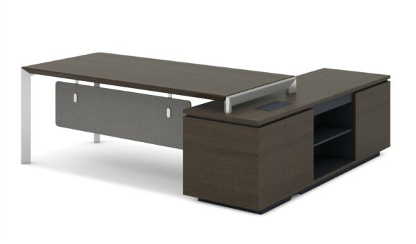 âJettaâ 7 Feet Office Table In Dark Oak Laminate