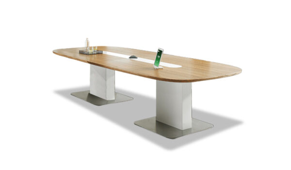 Swadeshi Bharat 10 Feet Meeting Table In Zebra Veneer