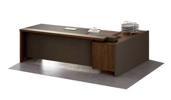 Swadeshi Bharat  6.5 Feet Office Table In Walnut Laminate