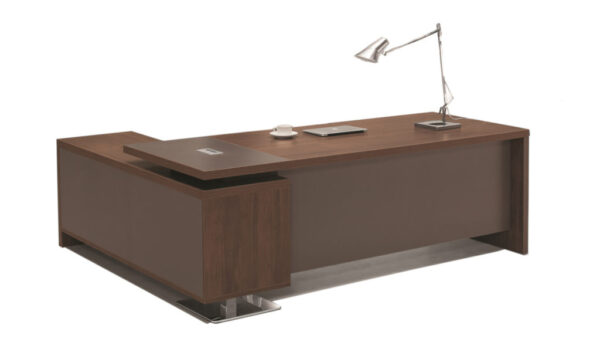 Swadeshi Bharat  6 Feet Office Table In Walnut Laminate