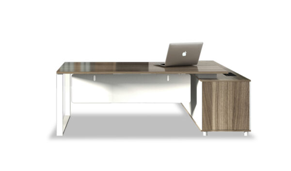 Swadeshi Bharat  7.5 Ft. Office Table With Side Cabinet