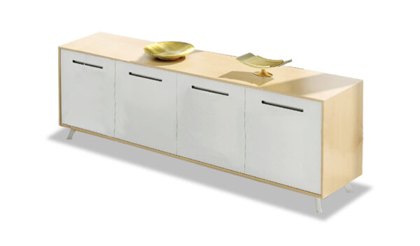 Swadeshi Bharat  8 Ft. Four Door Office Credenza In Maple Veneer