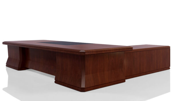 Swadeshi Bharat  11 Feet Executive Desk In Sapele Veneer