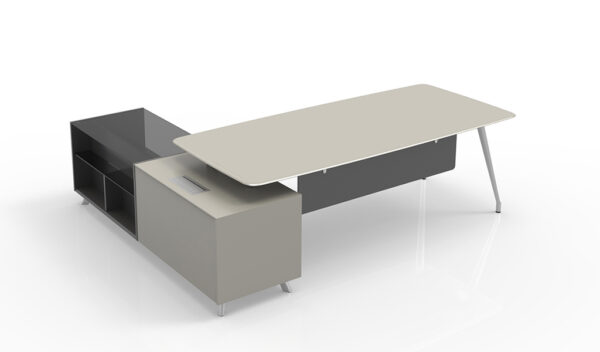 Swadeshi Bharat  8 Feet Office Table in Glossy Lacquer Finish