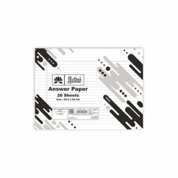 Lotus Answer Sheets 20 Sheets Each Pkt (12 Pkt *240 Sheets)