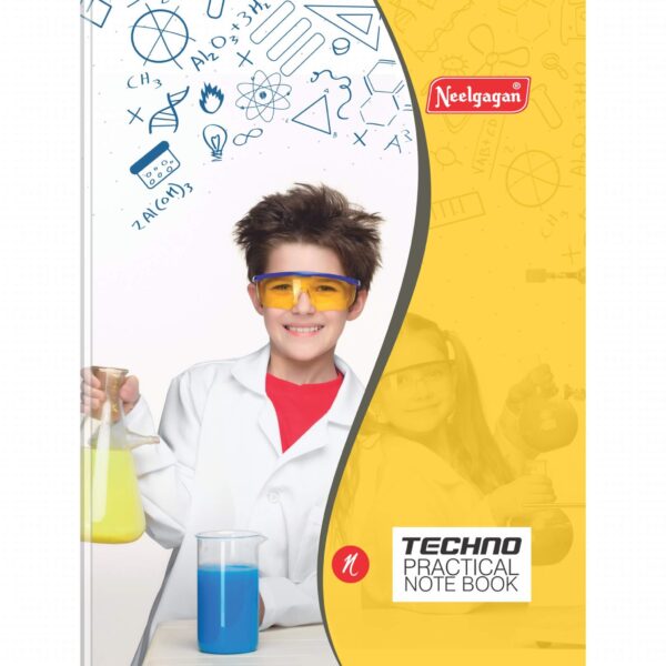 Neelgagan Techno Practical Notebook, (21cm X 27cm) (Hardbound)/ 128 Pages (pack Of 5)