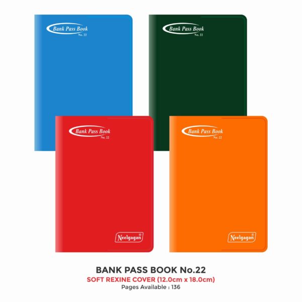 Neelgagan Bank Pass Book 136 Pages Soft Cover (Size:12*18CM)