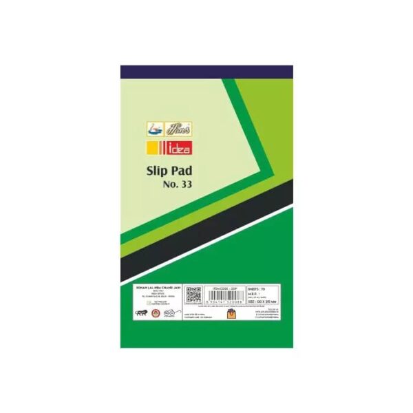 Hans Idea Writing Pad Size - 1/8 Pad No.33 (PACK OF 2)