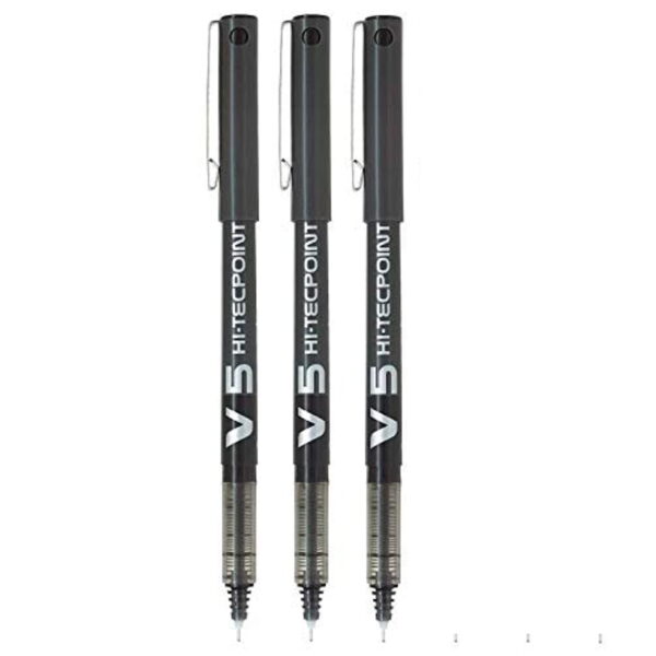 Pilot Hi-Tecpoint V5 0.5mm Extra Fine Point Pure Liquid Ink Pack Of 3