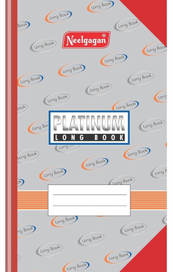 Neelgagan Platinum Notebook, Register Size (19.5cm X 31.7cm) Hardbound/192 Pages (PACK OF 2)